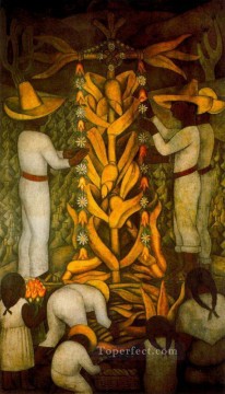 トウモロコシフェスティバル ディエゴ・リベラ Oil Paintings